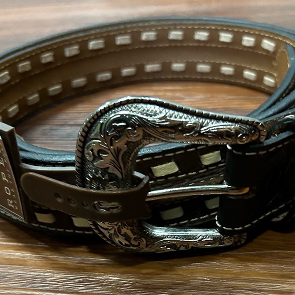 Roper Mens‎ Buff Milled Single Stitched Cut Edges Size 46 Belt 8661500 - Picture 4 of 11